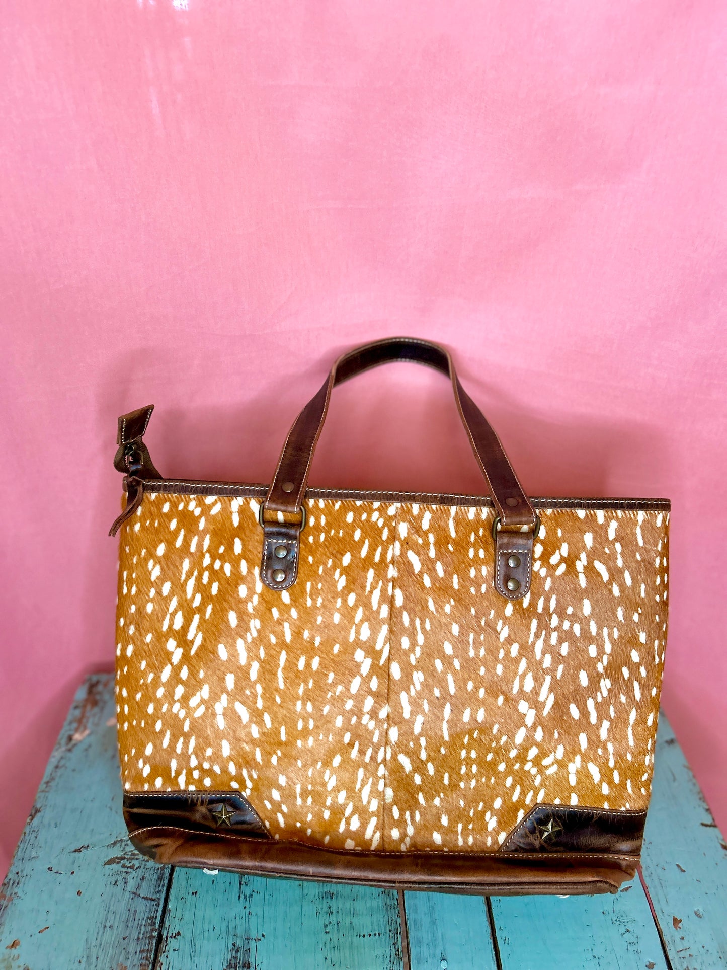Orange Speckle Hide Purse