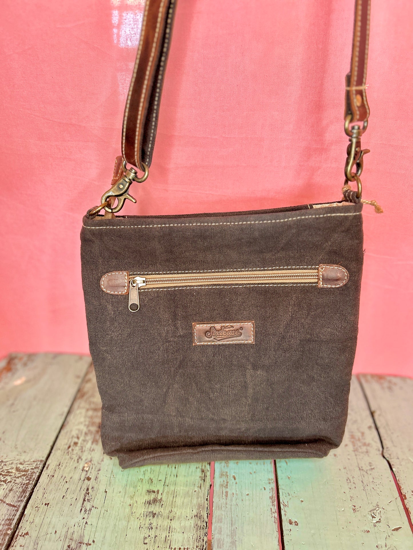 Small Black and White Aztec Purse