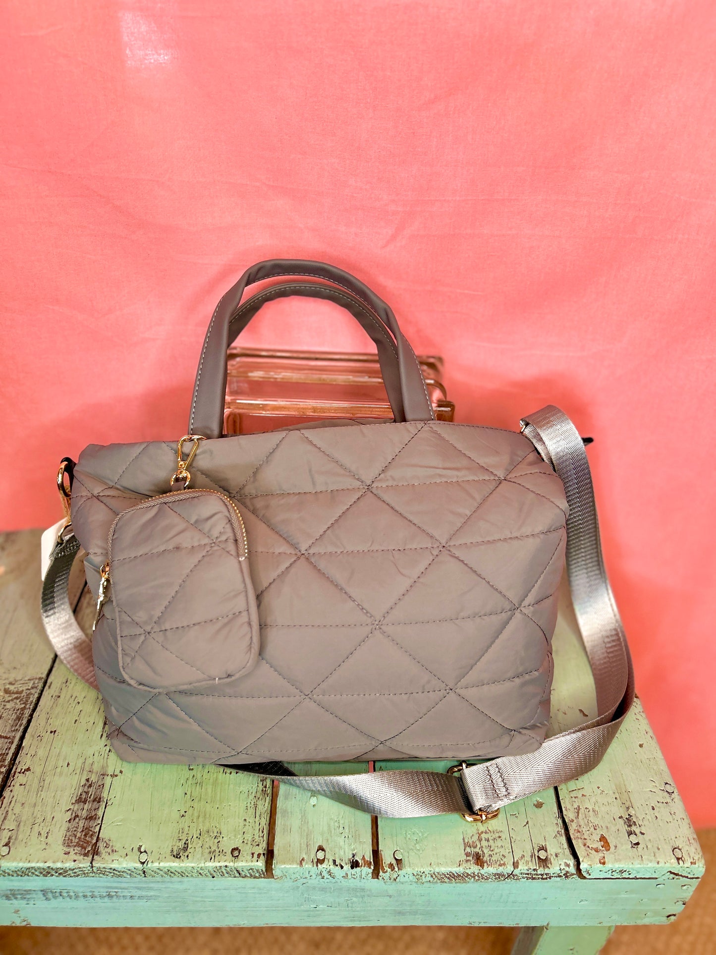 Grey Cushion Purse