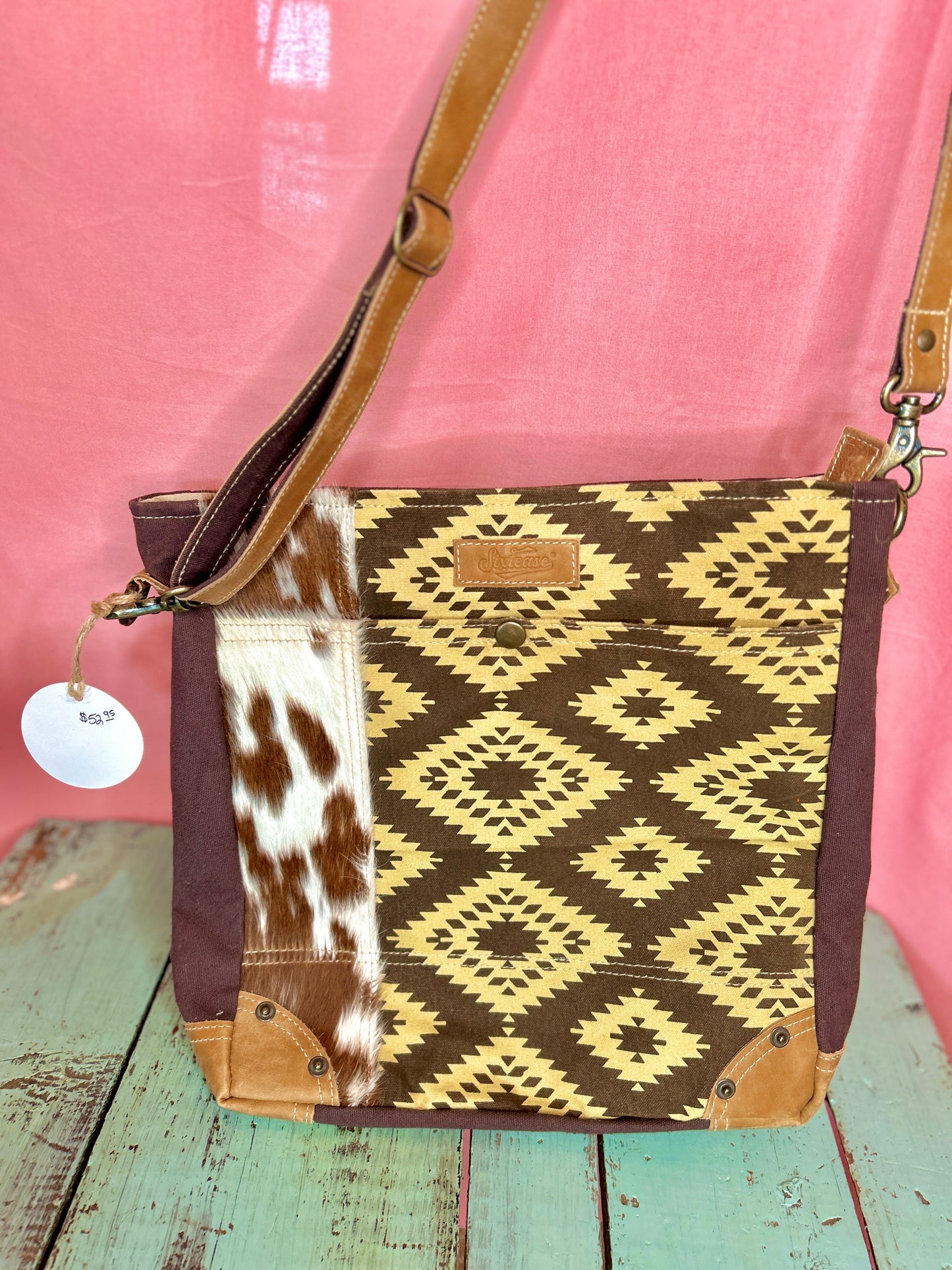 Purple Hide Stripe Purse