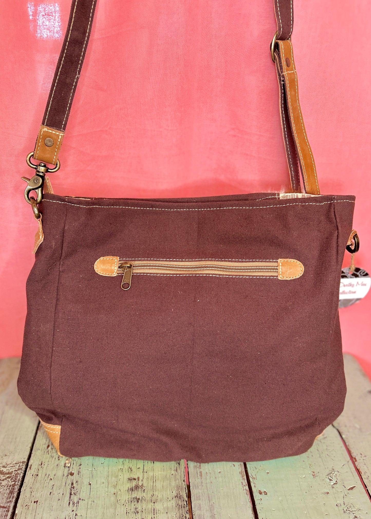 Purple Hide Stripe Purse