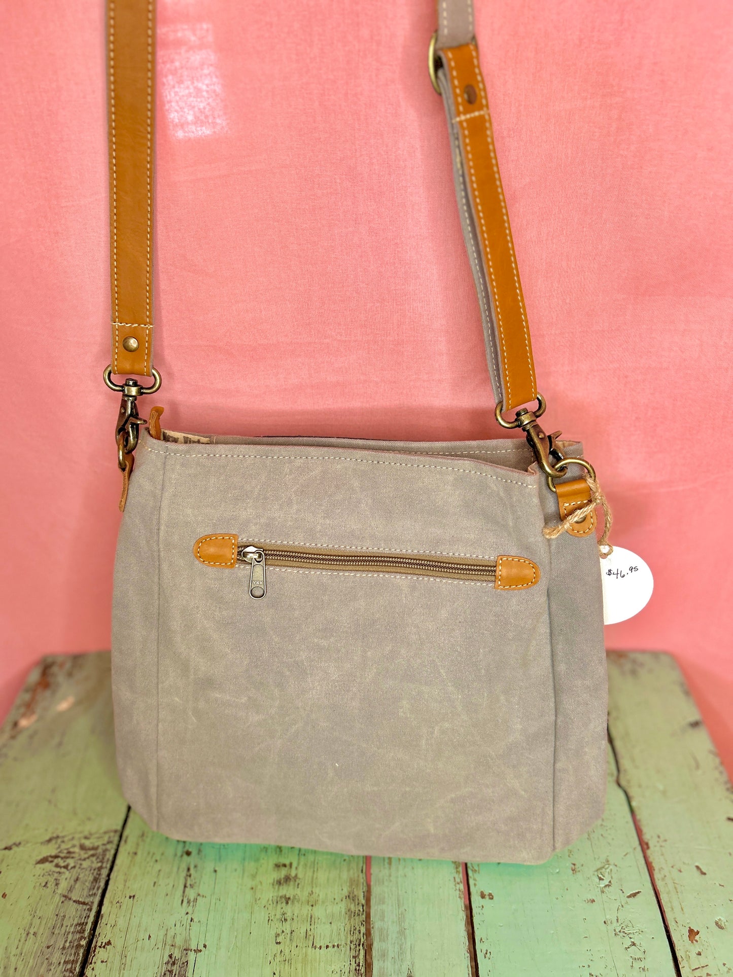 Grey Triple Buckle Purse
