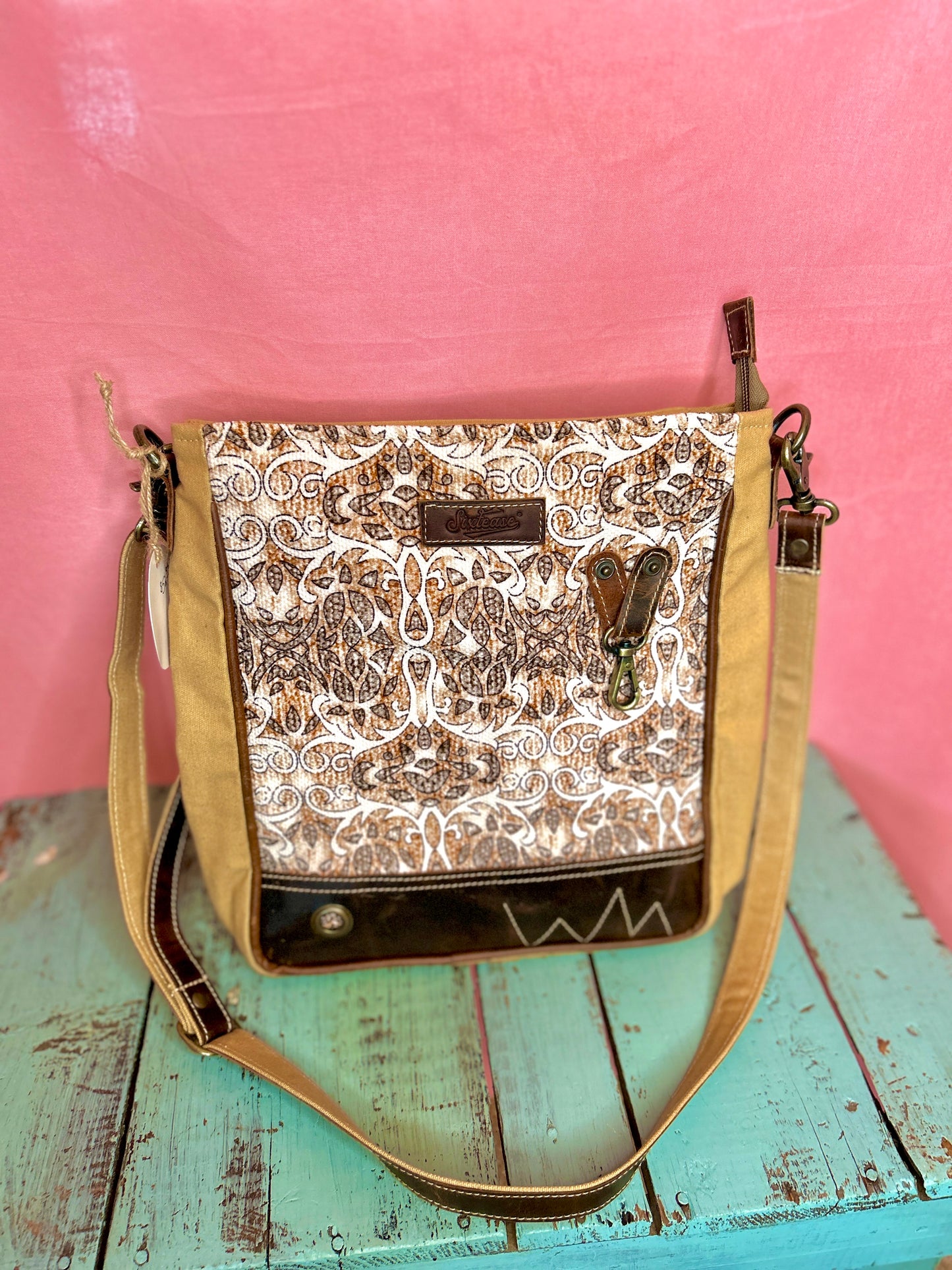 Rust Brown Canvas Purse