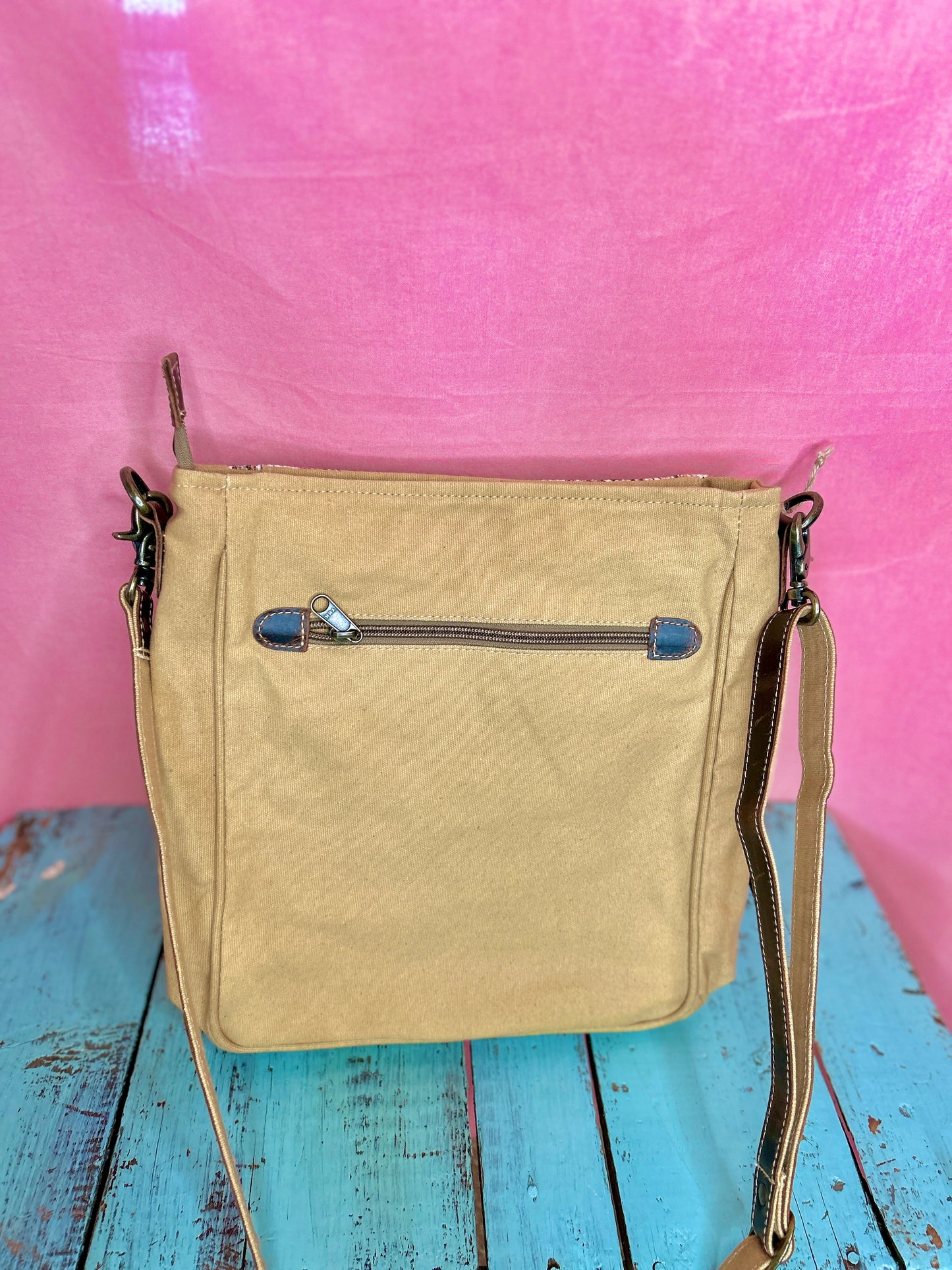 Rust Brown Canvas Purse
