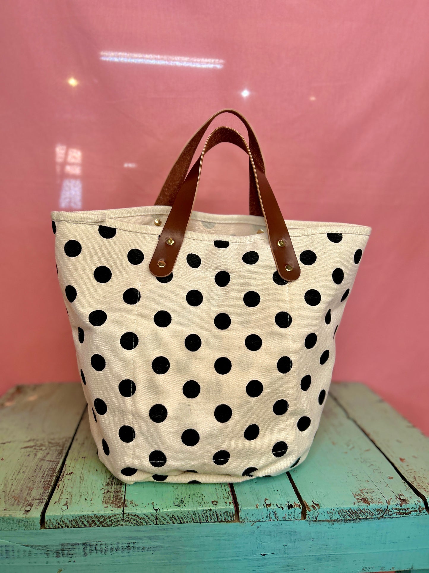 Black and White Polka Dot Purse
