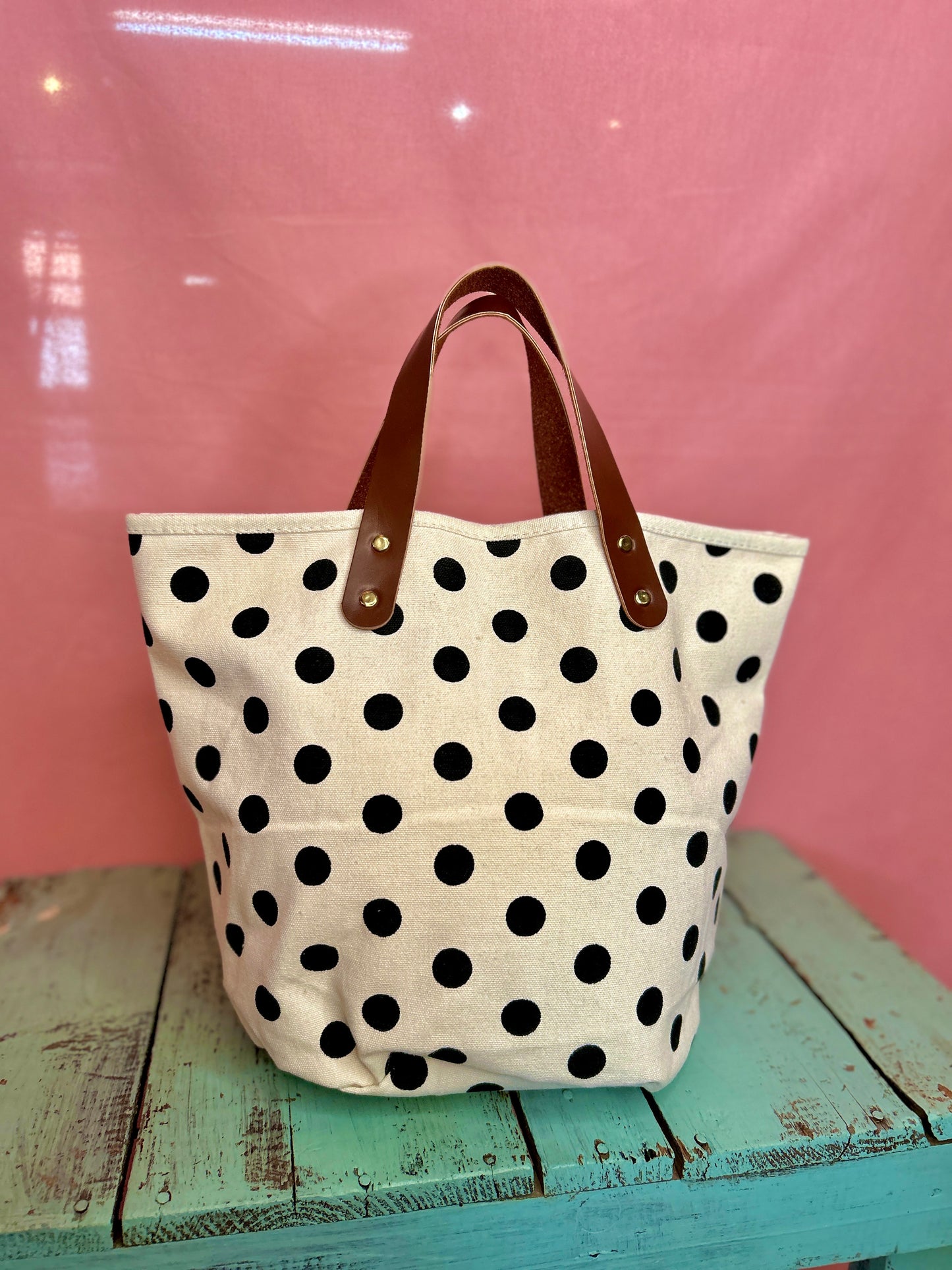 Black and White Polka Dot Purse