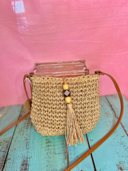 Woven Straw Purse