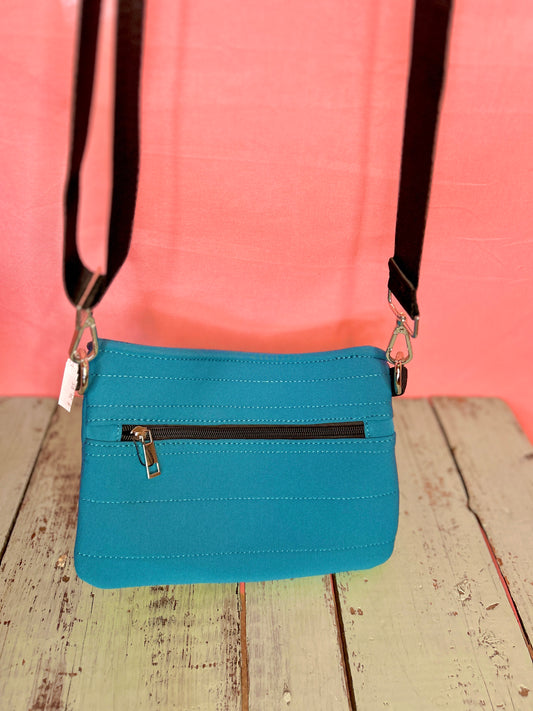 Teal Stripe Purse