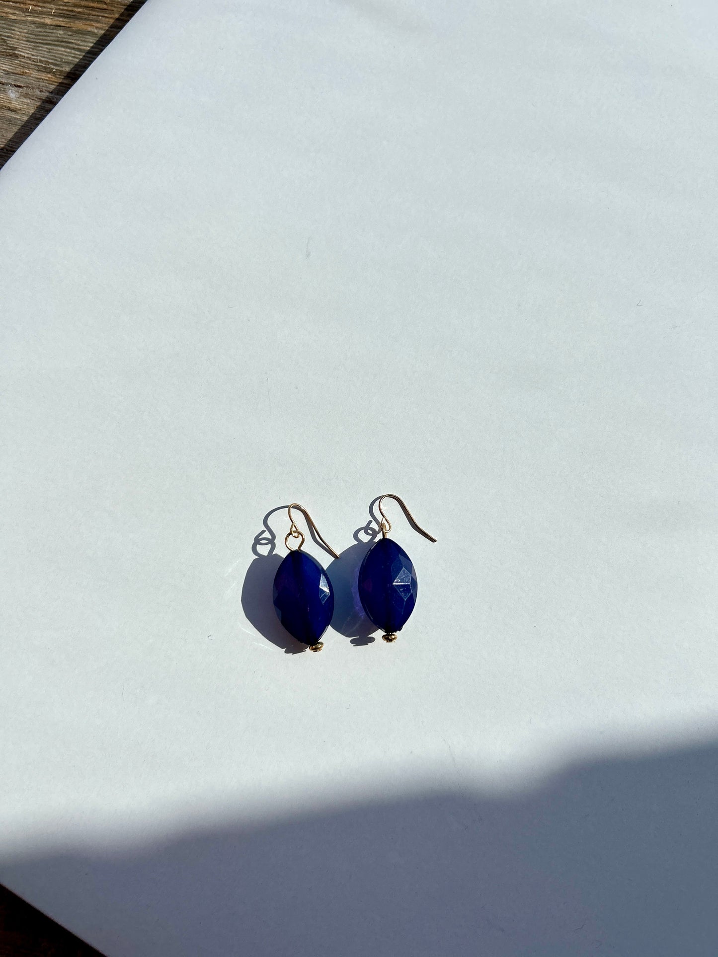 Blue Gem Earrings