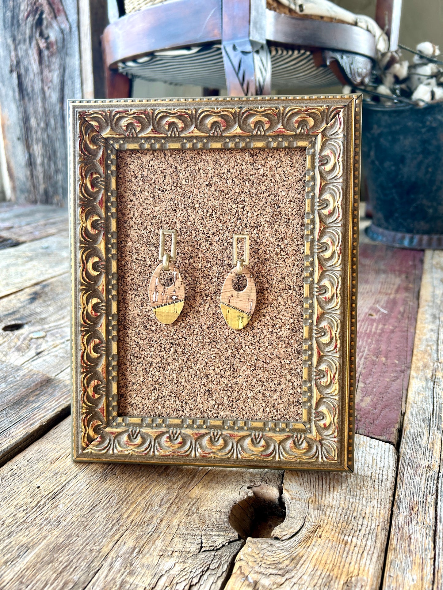Yellow Cork Earrings