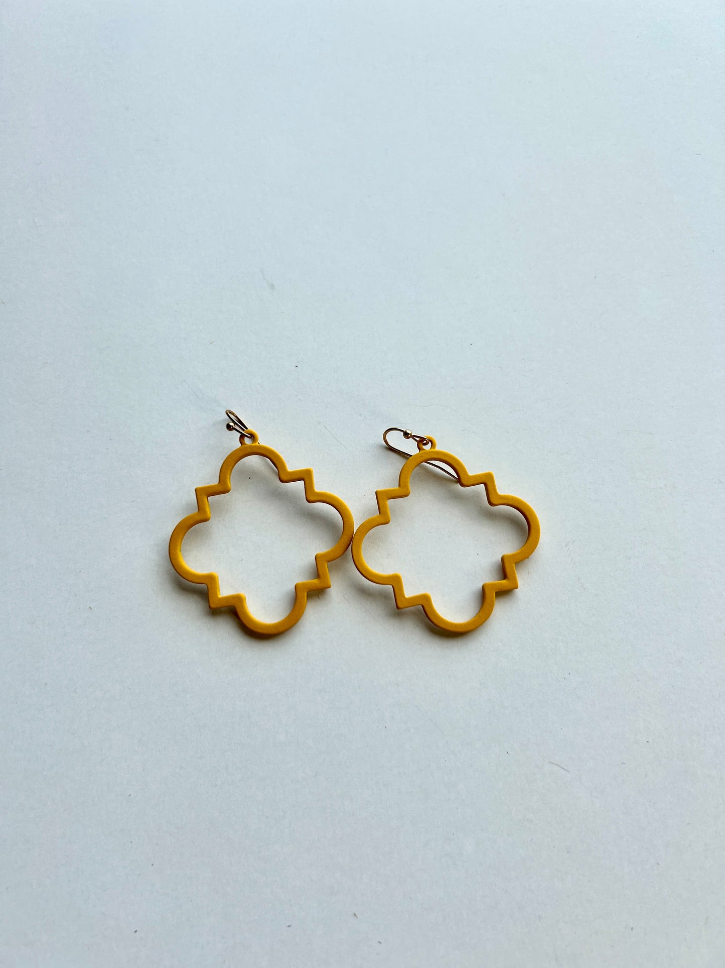 Yellow Quatrefoil Earrings
