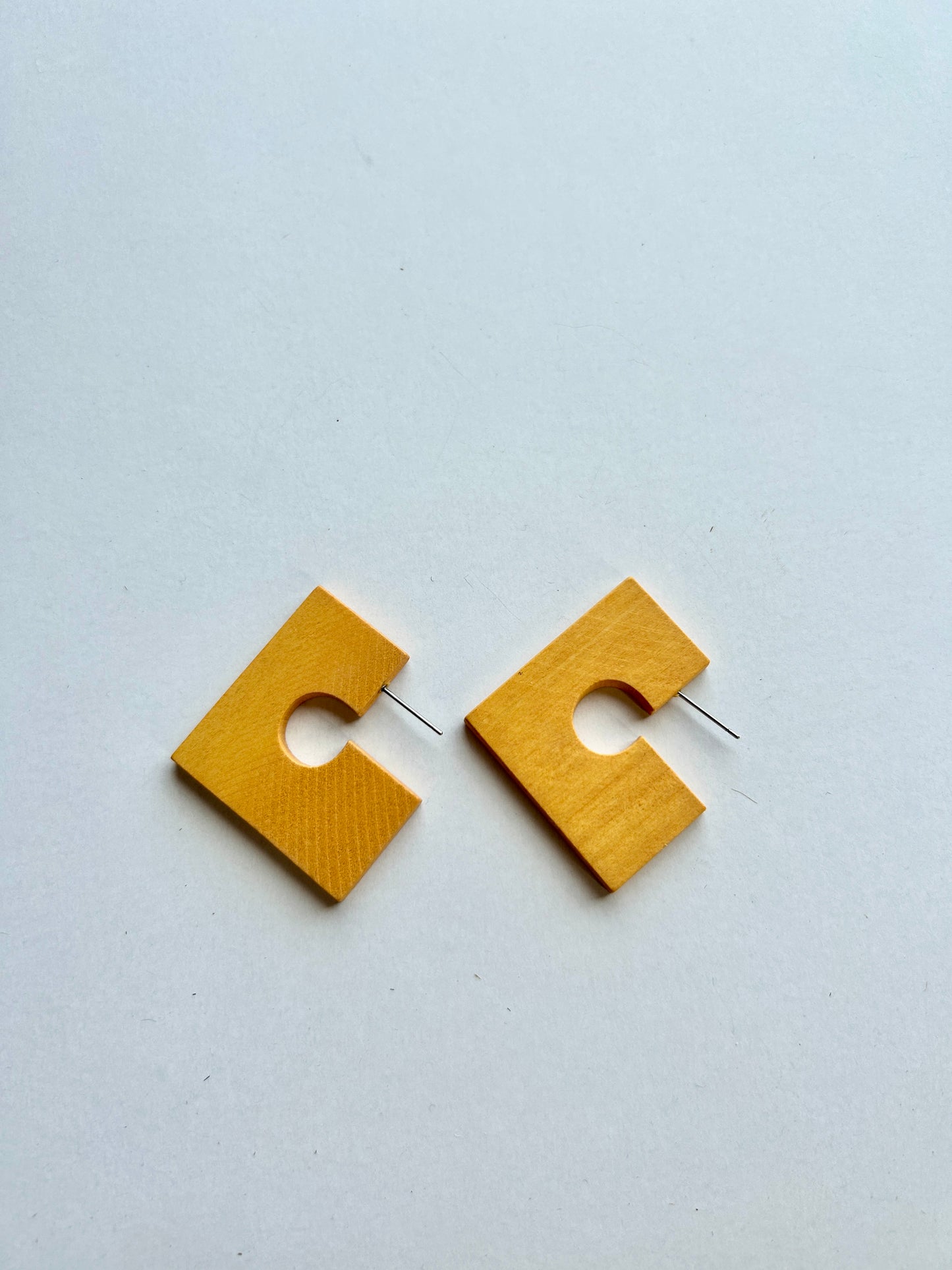 Yellow Geometric Hoops