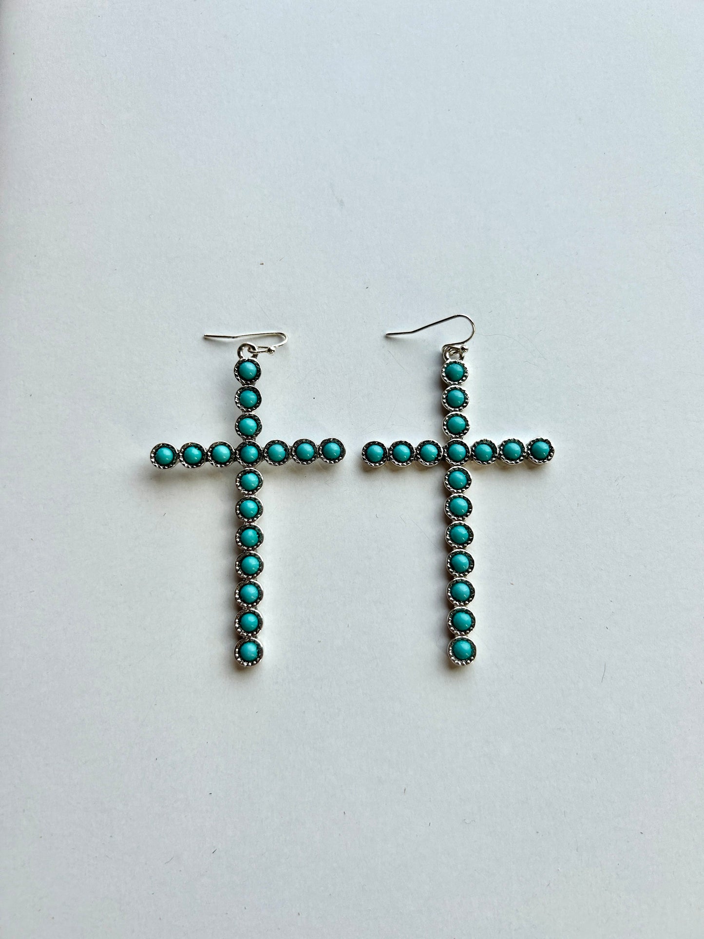 Turquoise Cross Earrings