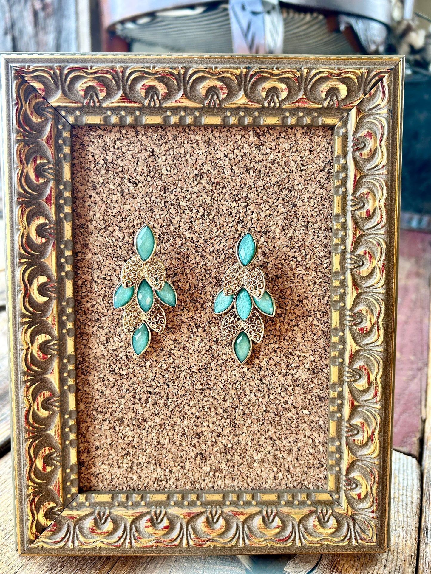 Emerald Falling Leaves Earrings