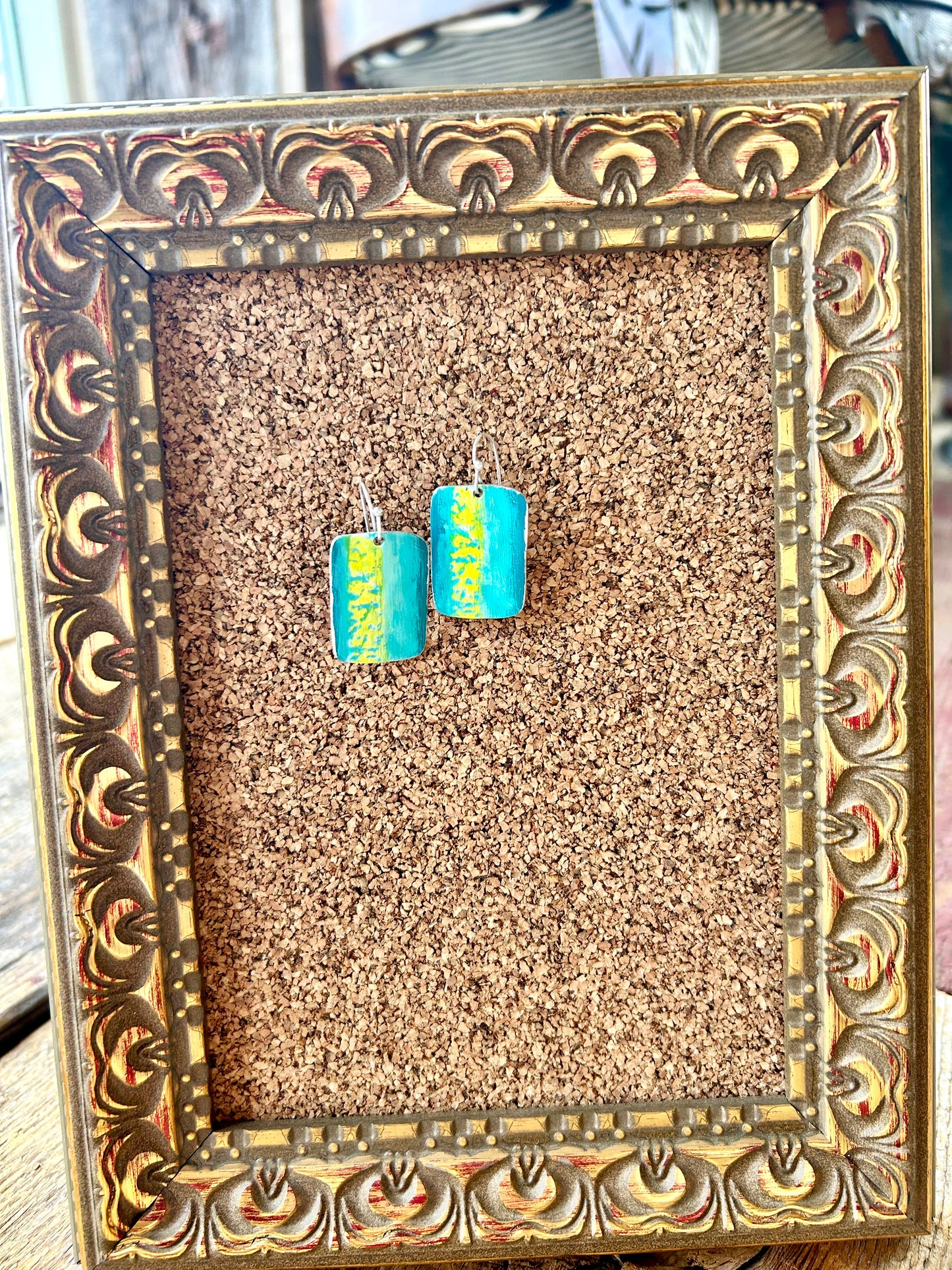 Turquoise and Lime Earrings