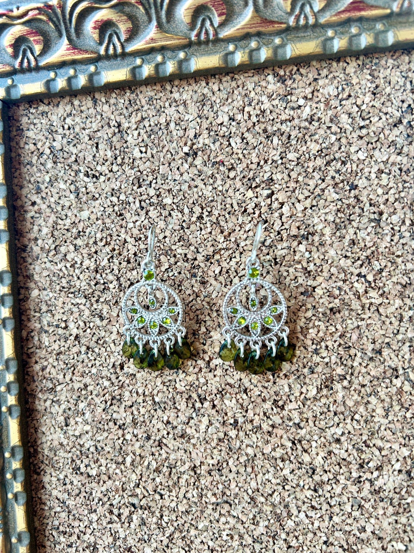 Green Dream Catcher Earrings
