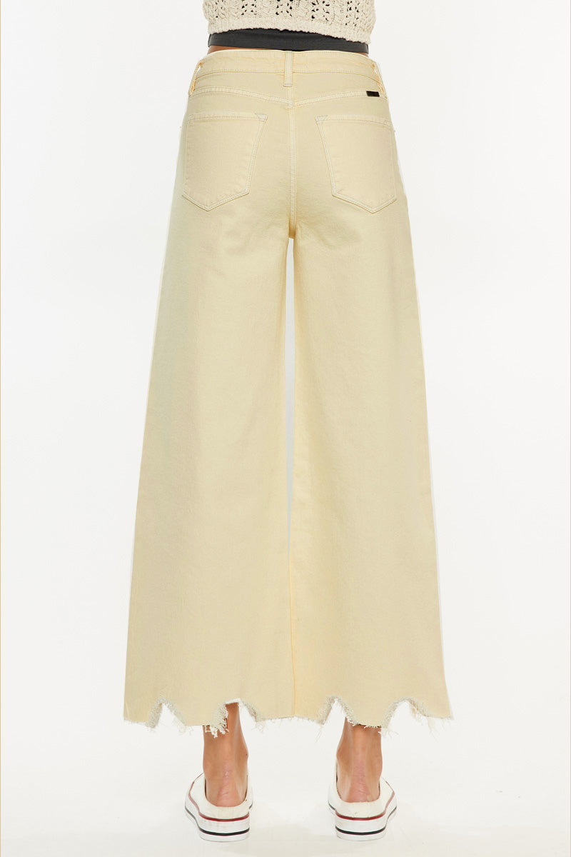 High Rise Cropped Lemon Butter Jeans