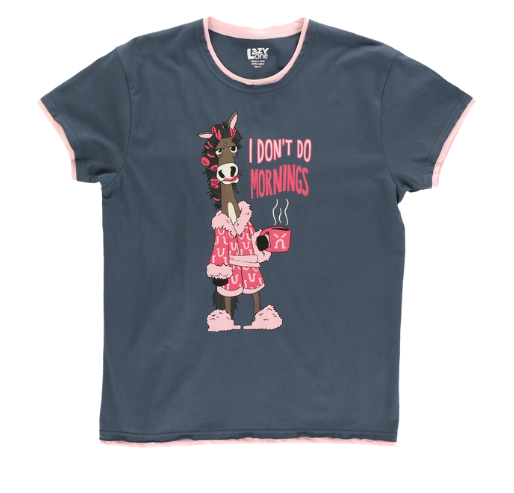 Horses Don't Do Mornings PJ Top