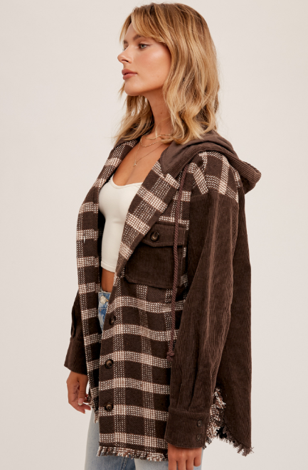 Mocha Mood Hooded Shacket