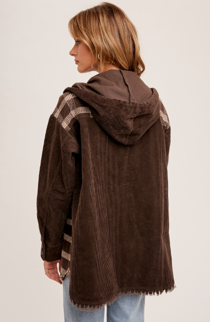 Mocha Mood Hooded Shacket