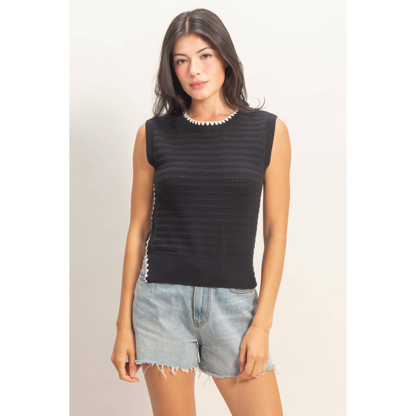 Eyelet Knit Tank