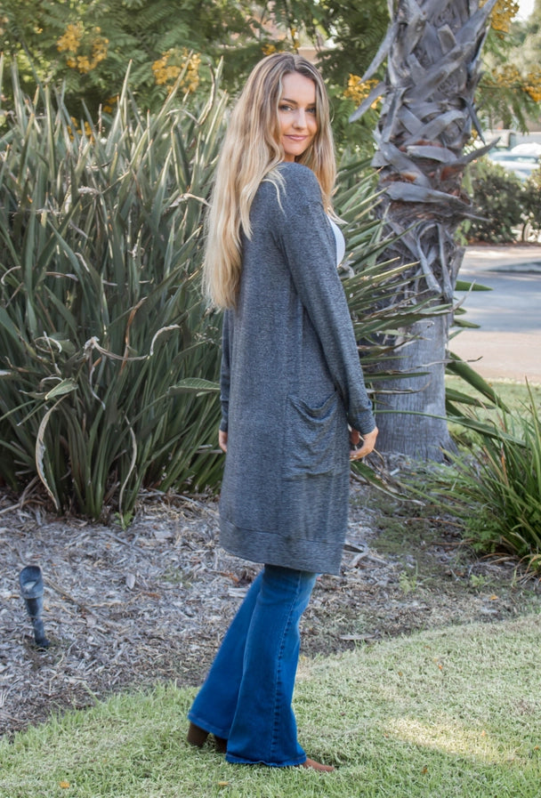 Simple Grey Cardigan