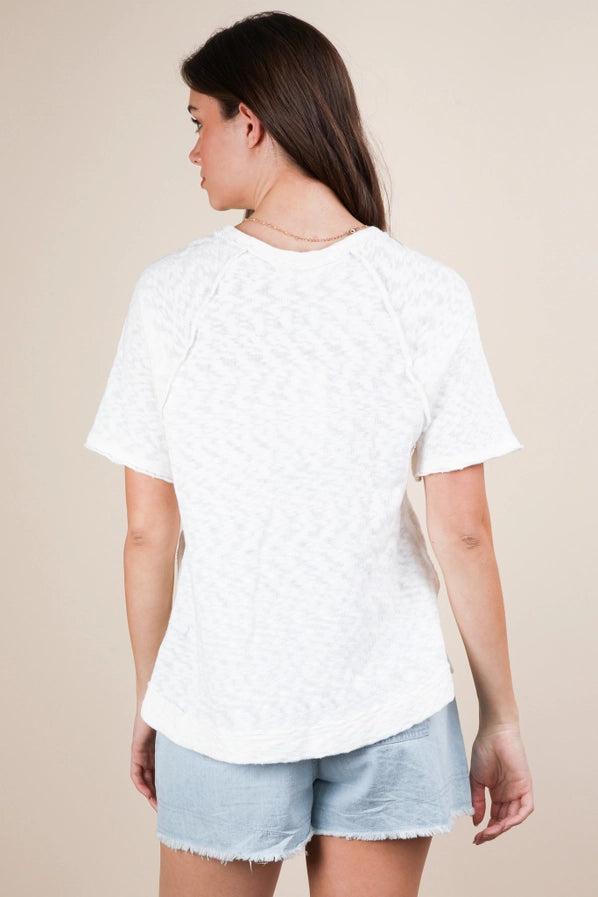 Casual Knit Top - White