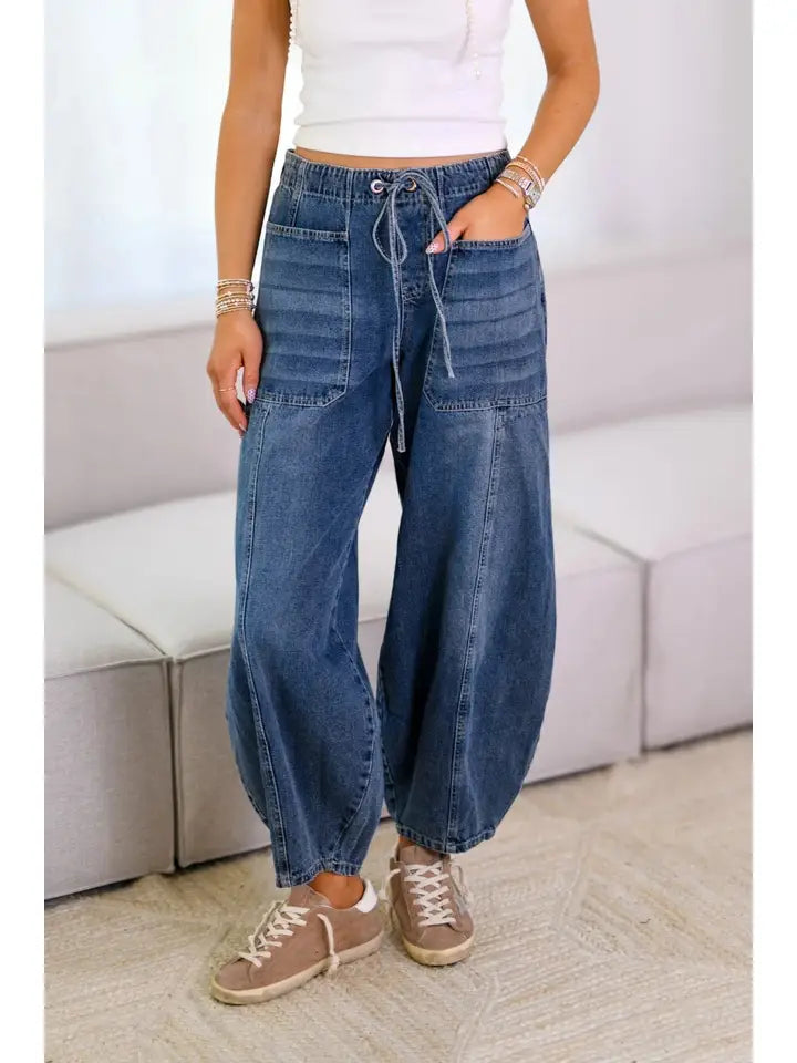 Laidback Mid-Waist Barrel Jeans