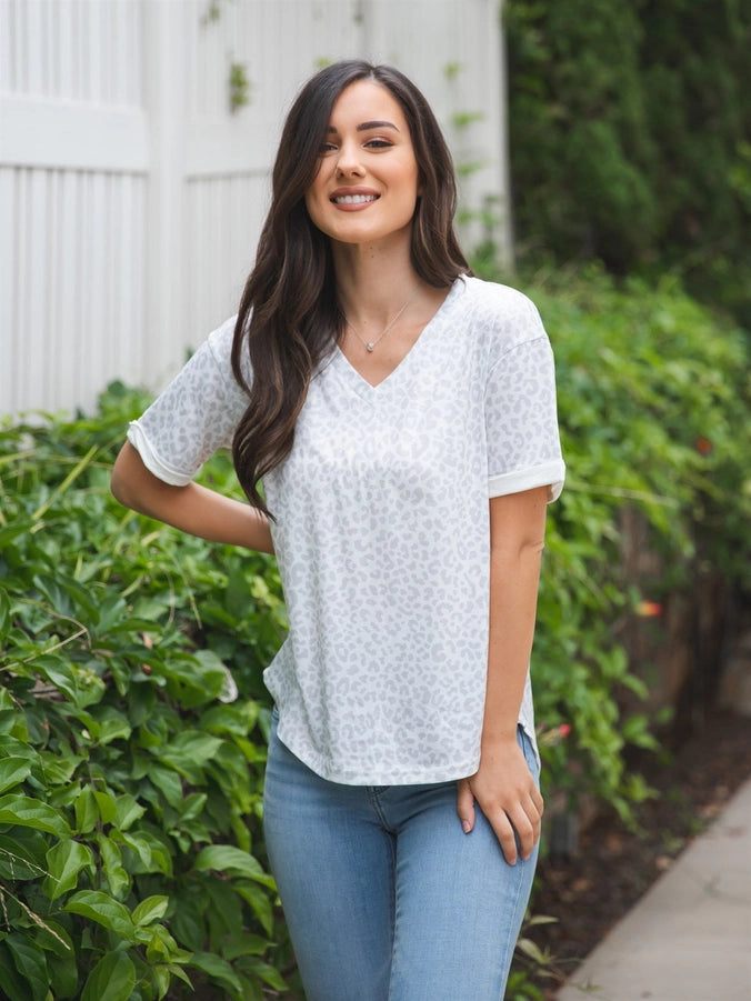 Ava Grey Top