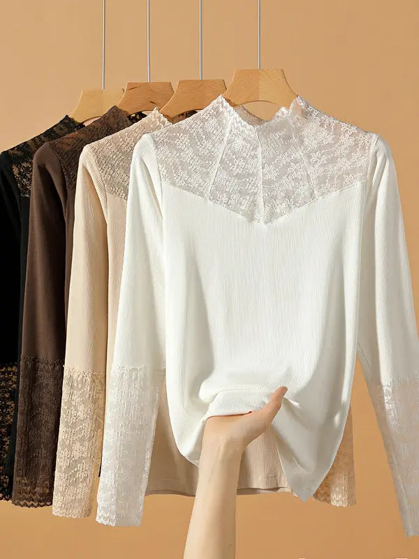 Black Longsleeve Mesh Top