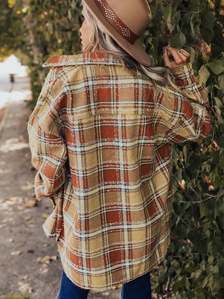 Orange Plaid Jacket