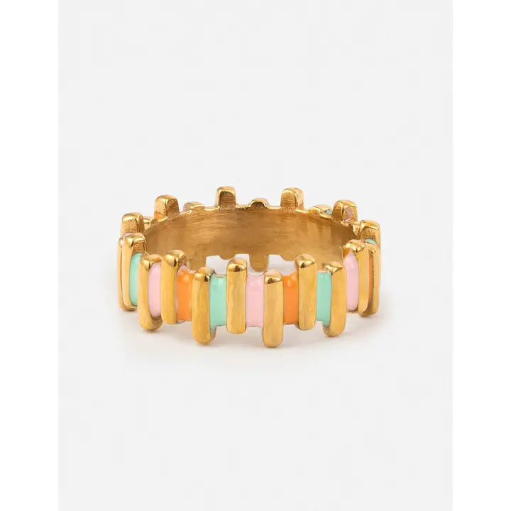 Watercolor Prism Enamel Ring
