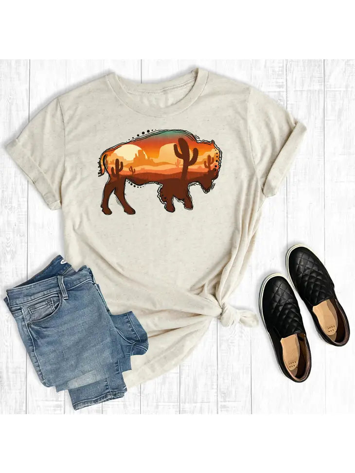 Wild West Bison Tee
