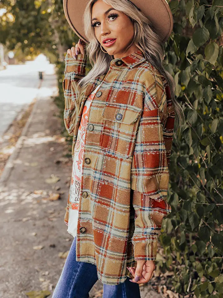 Orange Plaid Jacket