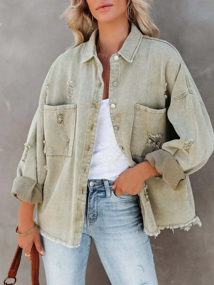 Distressed Denim Jacket