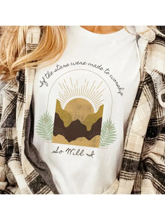 If the Stars Were Made To Worship So Will I Tee