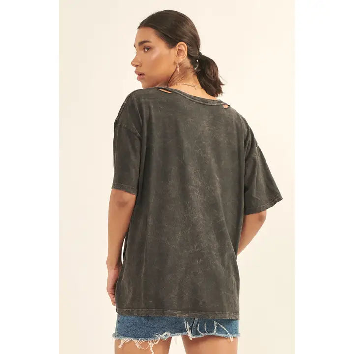 Pink Floyd Band Photo Mineral Wash Graphic Tee