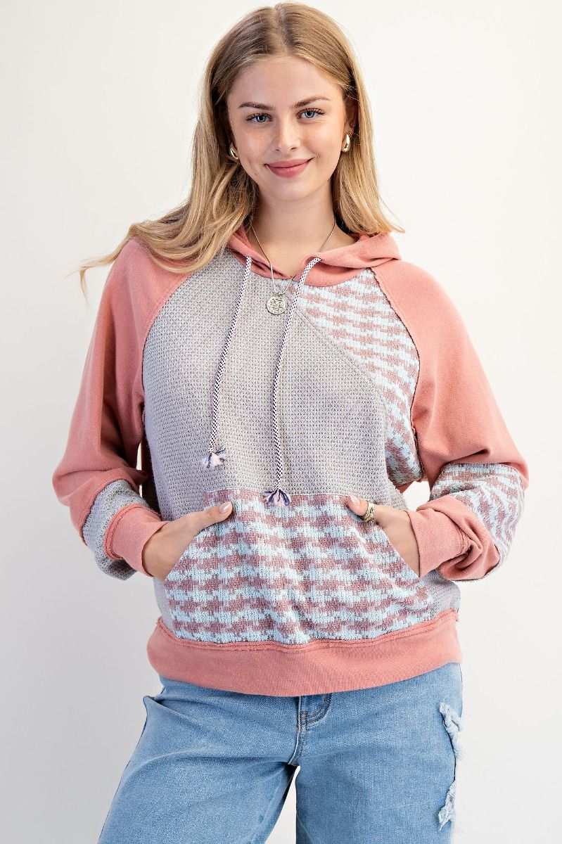 Dusty Coral Terry Hoodie