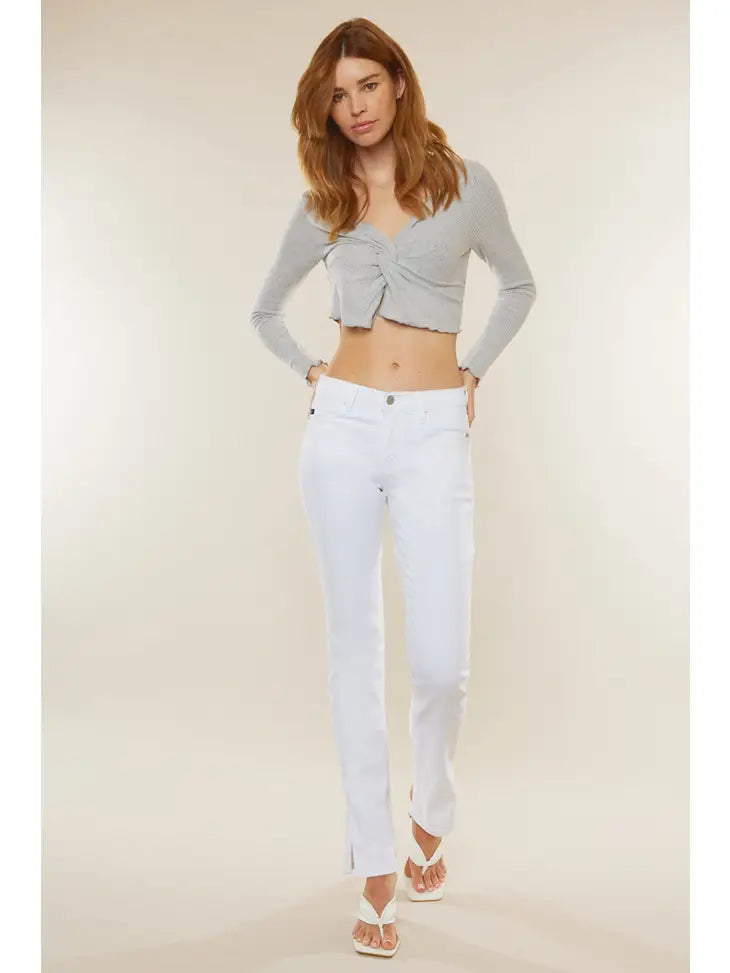 White Straight Leg Jean