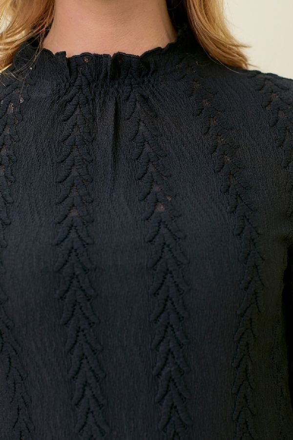 Harper's Textured Top - Black