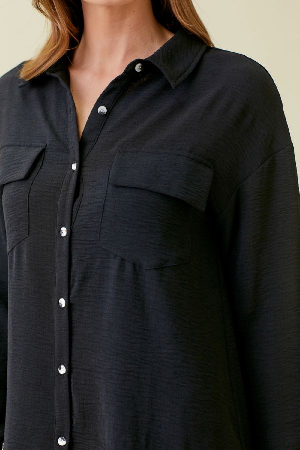 Riley's Black Shirt Dress