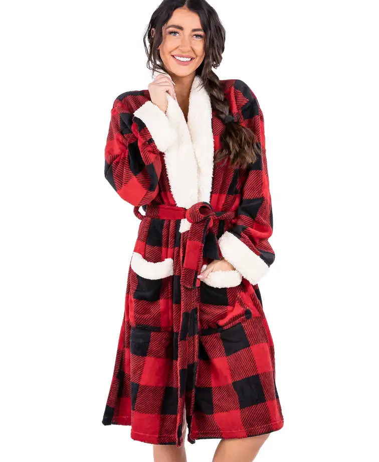Plaid Bathrobe
