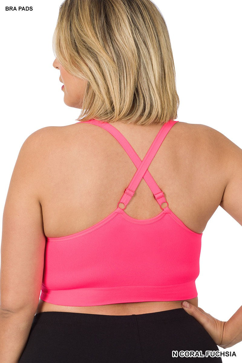 Seamless Padded Bra - Bone PLUS SIZE