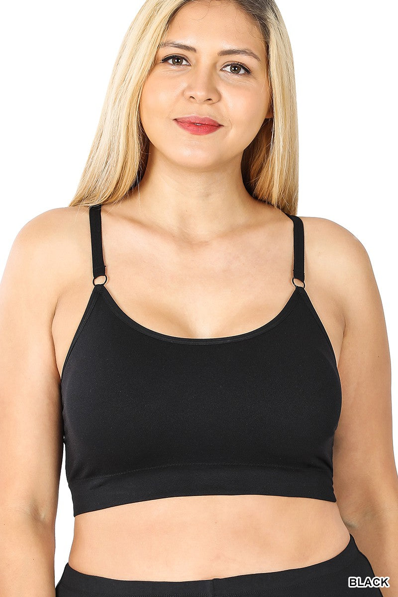 Seamless Padded Bra - Black PLUS SIZE