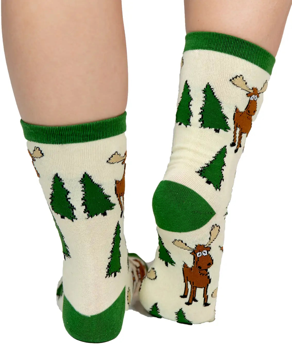 Moose Hug Crew Socks