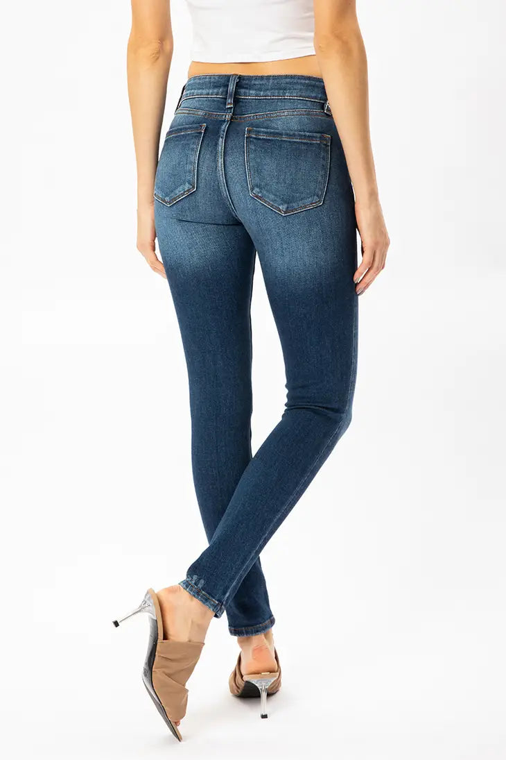 Mid-Rise Medium Wash Skinny Jean