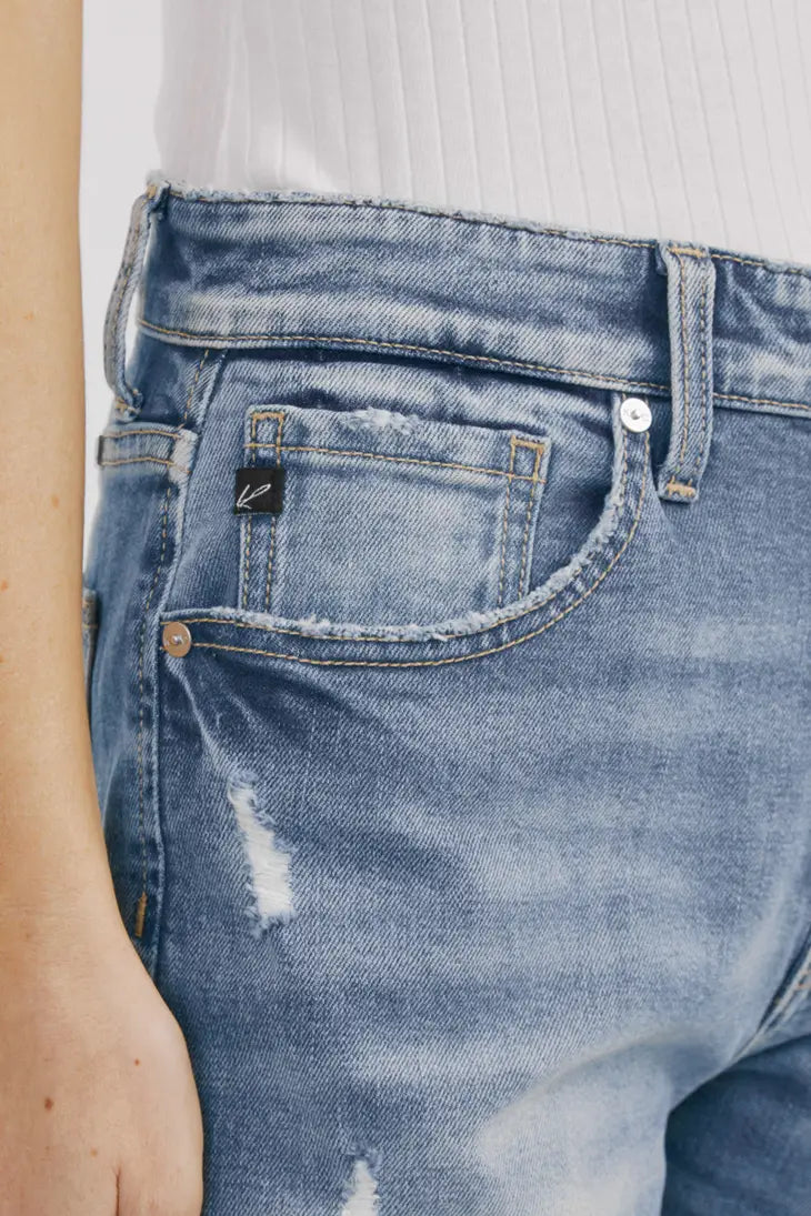 High Rise Straight-Leg Denim