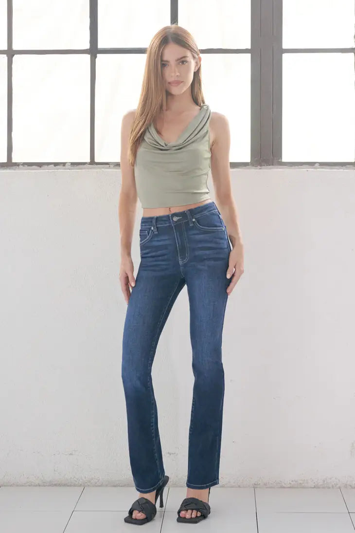 Mid Rise Boot Cut Denim