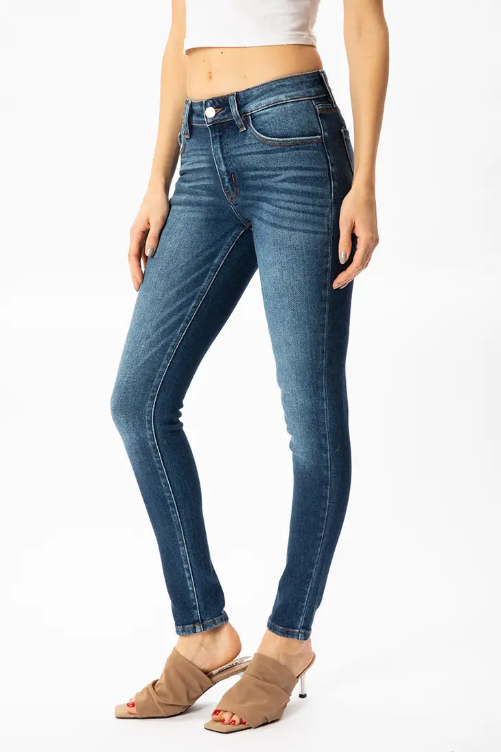 Mid-Rise Medium Wash Skinny Jean
