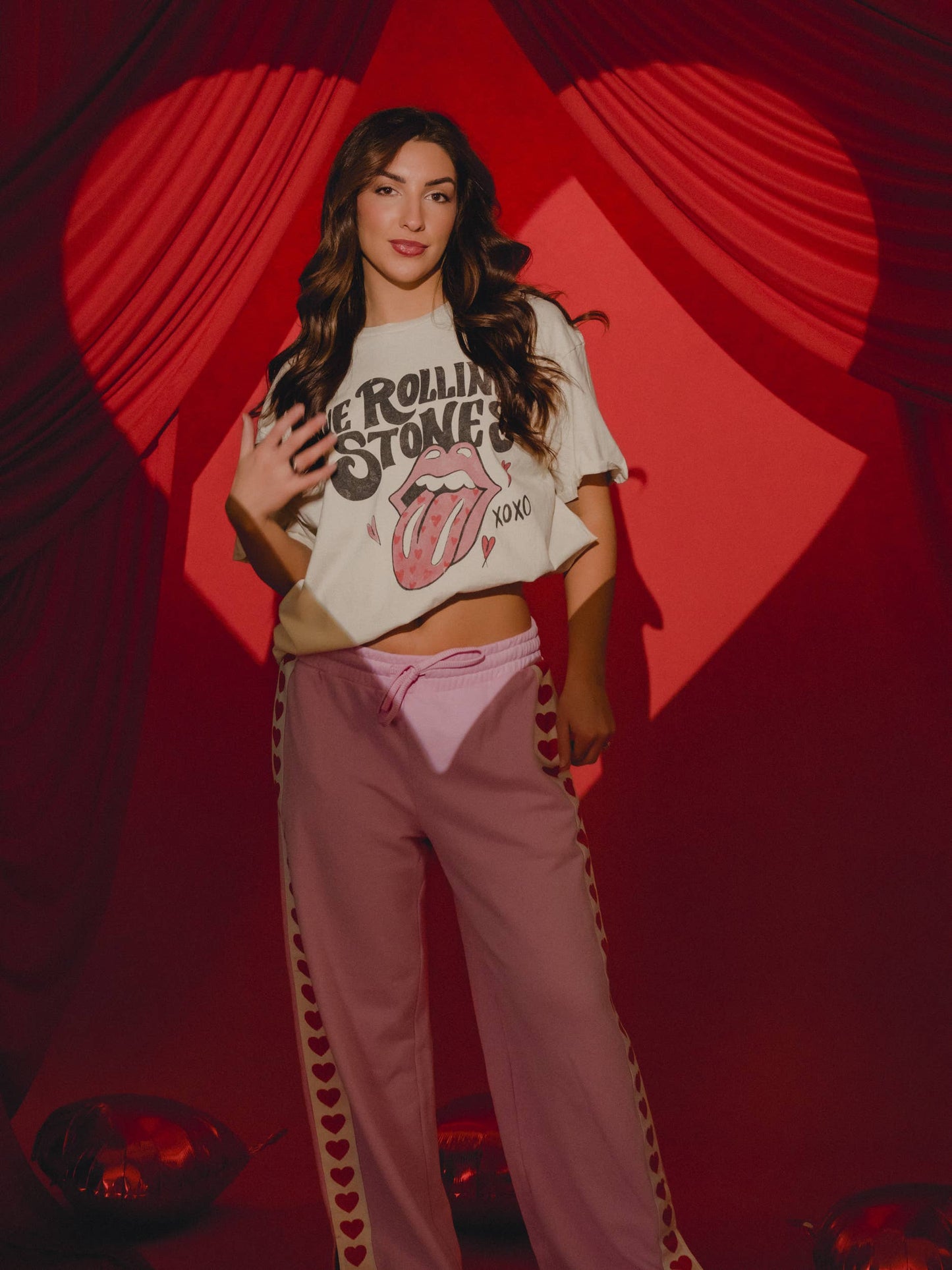 Rolling Stones XOXO Off White Thrifted Tee